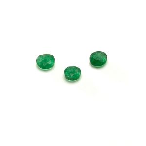 Piatră rotundă, spate plat, 3 mm dark green Jade, GAVBARI
