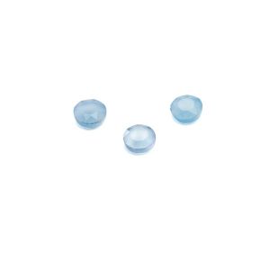 Piatră rotundă, spate plat, 3 mm Cuart safir, GAVBARI