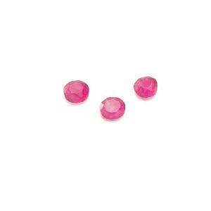 Piatră rotundă, spate plat, 3 mm jadeite neon pink, GAVBARI