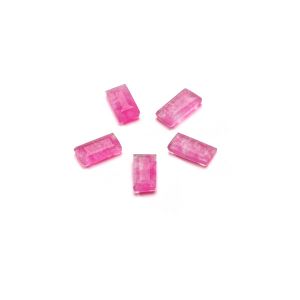Dreptunghi spate plat, jadeite neon pink, 2,5x5 MM GAVBARI, piatra semi-pretioasa 