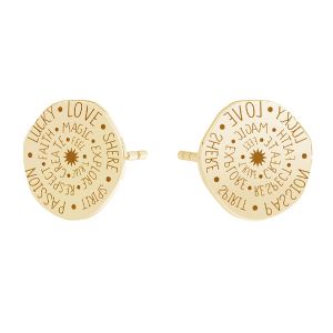 Runda cercei, 14K aur, KLS LKZ14K-50134 10x10 mm - 0,30 mm