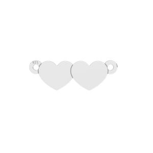 Inimă pandantiv sterling argint, LKM-3092 - 0,50 6,1x17,9 mm