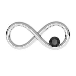Infinit pandantiv cu cristal Gavbari, ODL-00154 ver.3 7,7x16 mm