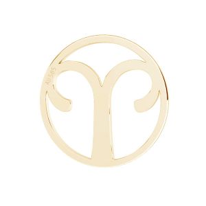 Berbec pandantiv zodiac, 14K aur, LKZ14K-50179 - 0,30 12x12 mm