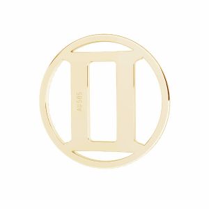 Gemeni pandantiv zodiac, 14K aur, LKZ14K-50180 - 0,30 12x12 mm