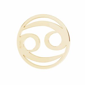 Rac pandantiv zodiac, 14K aur, LKZ14K-50185 - 0,30 12x12 mm
