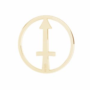 Săgetător pandantiv zodiac, 14K aur, LKZ14K-50188 - 0,30 12x12 mm