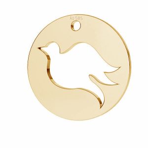 Rotund pandantiv 14K aur LKZ14K-50195 - 0,30 13 mm