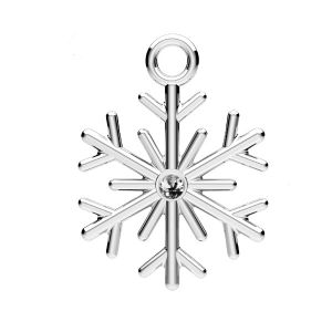 Fulg de nea pandantiv argint 925, ODL-01124 13,5x18 mm ver.2