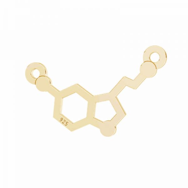 Serotoninei formula chimică pandantiv, argint 925, LKM-3247 11,1x17,9 mm