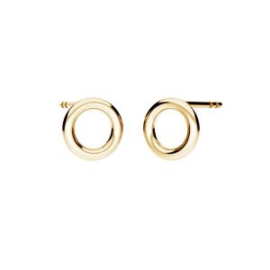 Cercei circulari*aur 585*KLS-33 1,1x3,5 mm