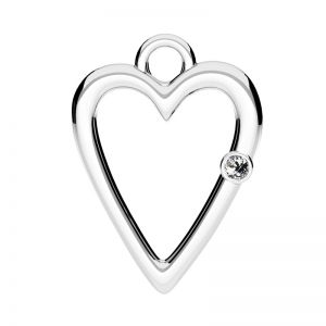 Pandantiv inimă de cristal, argint 925, ODL-01097 6,4x10 mm ver.2