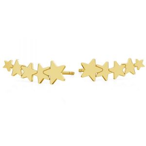 Stea cercei, 14K aur, KLS LKZ14K-50247 - 0,30 7x14,5 mm