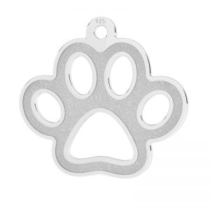 Laba de câine pandantiv, baza de rasina*argint 925*LKM-3186 - 05 14,6x15,8 mm