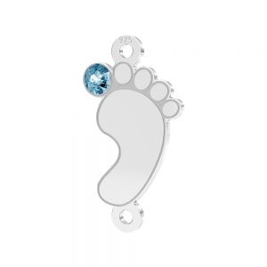Picioare pentru copii pandantiv*sterling argint 925*LKM-3315 - 0,50 9x17 mm (aqua crystal)