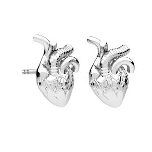 Inima umana cercei*argint 925*KLS ODL-01295 8x12,5 mm