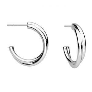 Rundă cercei, sterling argint 925, KLS ODL-01354 3,6x22 mm