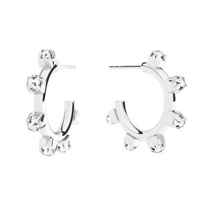 Rundă cercei, sterling argint 925, KLS OWS-00346 3,4x22,2 mm ver.2