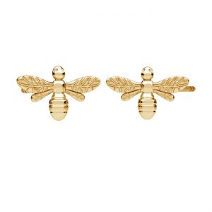 Albină cercei*aur 585*KLS ODLZ-00081 5,7x9,2 mm