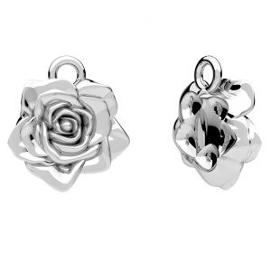 Pandantiv - floare trandafir*argint 925*ODL-01284 11,4x13,1 mm