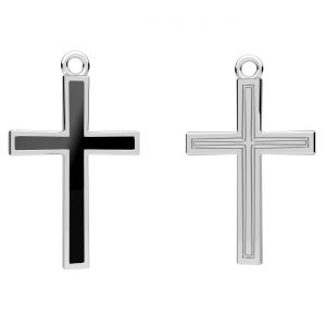 Cruce pandantiv, răsină neagră*argint 925*CON-1 ODL-01359 16,1x26,4 mm ver.2