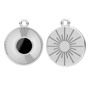 Soare pandantiv, răsină neagră*argint 925*CON-1 ODL-01313 16,8x20 mm ver.2