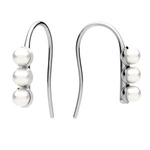 Cercei deschisi cu perla, sterling argint 925, KLS ODL-01381 4,8x26 mm ver.2
