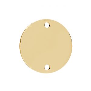 Conector pandantiv din aur - placă rotundă*aur AU 585*LKZ14K-50276 - 0,40 14x14 mm