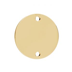 Conector pandantiv din aur - placă rotundă*aur AU 585*LKZ14K-50279 - 0,40 15x15 mm