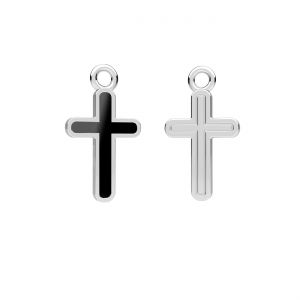 Cruce pandantiv, răsină neagră*argint 925*CON-1 ODL-01460 8,5x15,2 mm ver.2