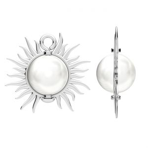 Pandantiv de soare - perlă albă*argint AG 925*ODL-01468 17,6x18 mm ver.2