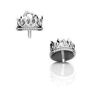 Pandantiv coroană - incarnamant de perle*argint AG 925*OWS-00716 3,8x6,7 mm