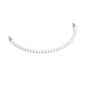 Sectiune perla cu 8 perle Gavbari albe, diametru 8mm*argintiu AG 925*EL 53 4x150 mm