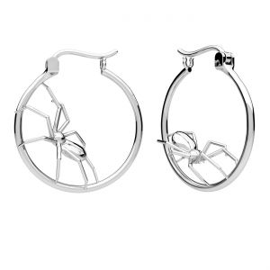 Cercel englezesc cu cârlig pentru ureche - păianjen*argint AG 925*BZO OWS-00802/00803 24x24 mm L+P