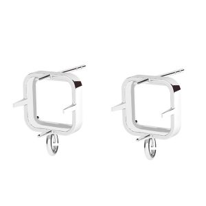 Cercei tip tip patrat pentru pietre GAVBARI OCEANCUT*argint AG 925*CON-1 KLS ODL-01011 10,8x10,8 mm