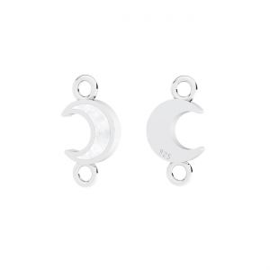 Conector suspendat - luna, rasina alba*argintiu AG 925*CON-2 ODL-01435 4x12,9 mm ver.3