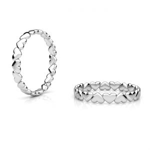 Inima mâinile inel, argint 925, RING OWS-00654 3x21,5 mm R-19