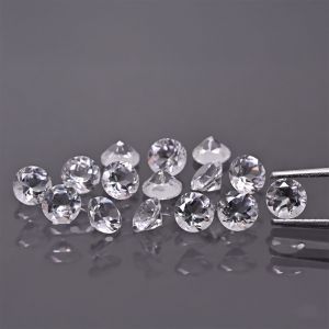 Piatră rotundă, con - topaz alb 3 MM