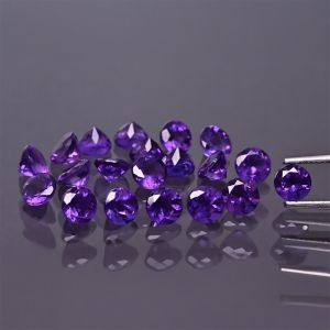 Piatră rotundă, con - Ametist 3 MM