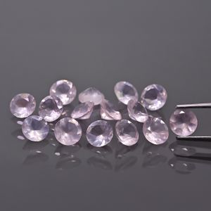 Piatră rotundă, con - Cuart Roz 4 MM