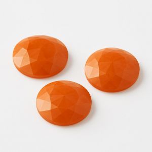 Piatră rotundă, tăietură roză - Jad portocaliu 15,2 MM