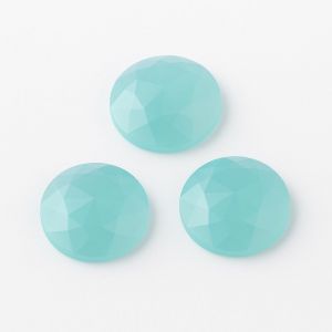 Piatră rotundă, tăietură roză - Agat aqua 15,2 MM