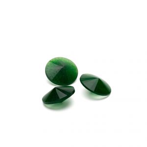Piatră rotundă, rivoli - Jad verde închis 12 MM