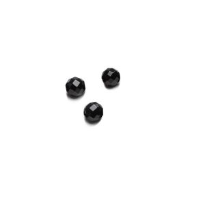 Mărgea fatetată - Spinel negru 2 MM, cu orificiu trecător
