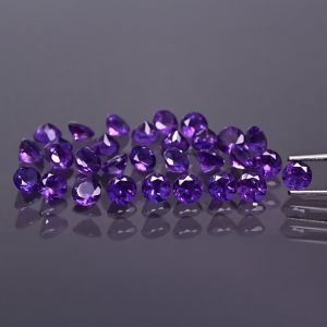 Piatră rotundă, tăietură conică - Ametist 2 MM