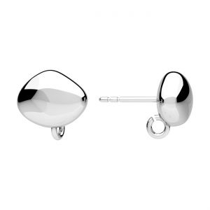 Cercel tip stift - formă neregulată*sterling argint AG 925*KLS OWS-01184 10,2x10,7 mm
