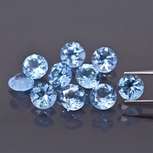 Piatră rotundă, tăietură conică - Topaz Sky 4 MM