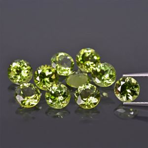 Piatră rotundă, tăietură conică - Peridot 6 MM