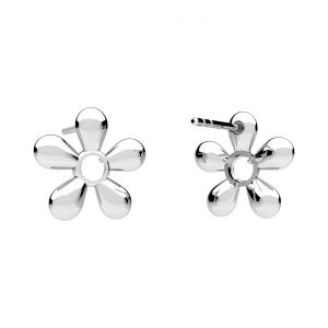 Cercel tip tija - montura pentru pietre naturale rotunde 6mm*sterling argint AG 925*KLS OWS-01029 12,2x12,7 mm