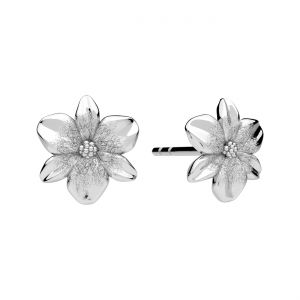 Cercei cu surub suspendat - floare de nu-ma-uita*argint AG 925*KLS ODL-01627 9x9 mm